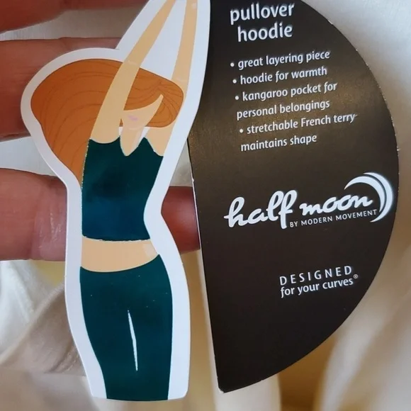 Half Moon by Modern Movement hoodie pullover SZ Medium Ecru NWT - Picture 7 of 12